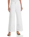 Frame The Eyelet Flare Embroidered Flared-leg Jeans In White