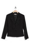 Frame The Femme Organic Linen Blend Blazer In Black