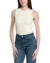 Frame The Fine Cable Sleeveless Sweater In Neutral