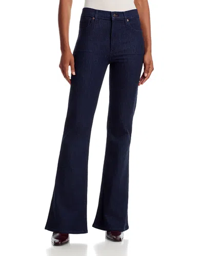 Frame The Flare High Rise Flared Jeans In Polished In Blue