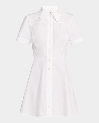 Frame The Flare Mini Dress In White
