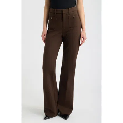 Frame The Flare Trouser Pocket Pants In Brown