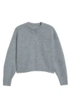 Frame The Flecked Cashmere Cardigan In Silver