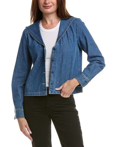 Frame The Fleet Denim Top In Blue