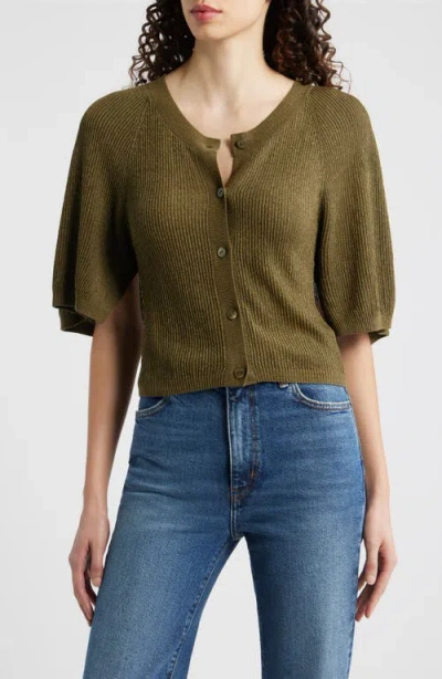 Frame The Flounce Sweater In Green