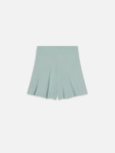 Frame Womens The Fluid Tailored High-rise Stretch-woven Shorts Robin Egg Blue