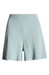 Frame Womens The Fluid Tailored High-rise Stretch-woven Shorts Robin Egg Blue In Robins Egg Blue