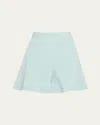 Frame Womens The Fluid Tailored High-rise Stretch-woven Shorts Robin Egg Blue In Robins Egg Blue