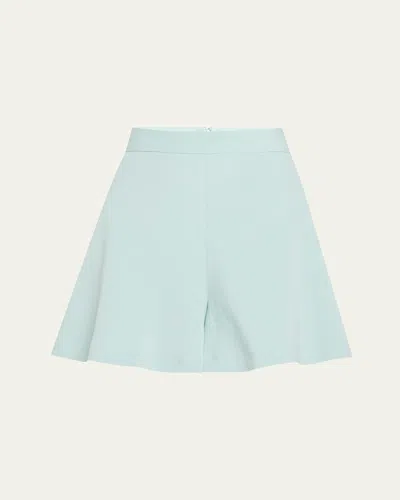 Frame Womens The Fluid Tailored High-rise Stretch-woven Shorts Robin Egg Blue