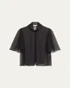 Frame The Flutter Blouse In Black
