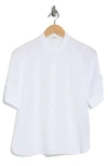 Frame The Frankie Puff Sleeve Shirt In White