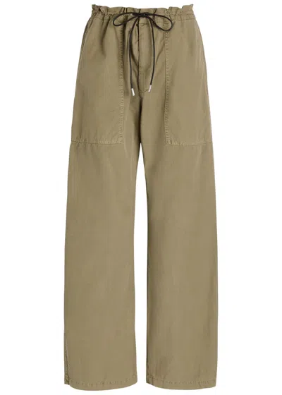 Frame The Gallery Straight-leg Trousers In Green