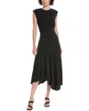 Frame The Gathered Dress In Black