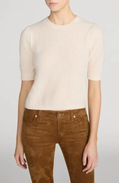 Frame The Gathered Honeycomb Cashmere Sweater In Neutral