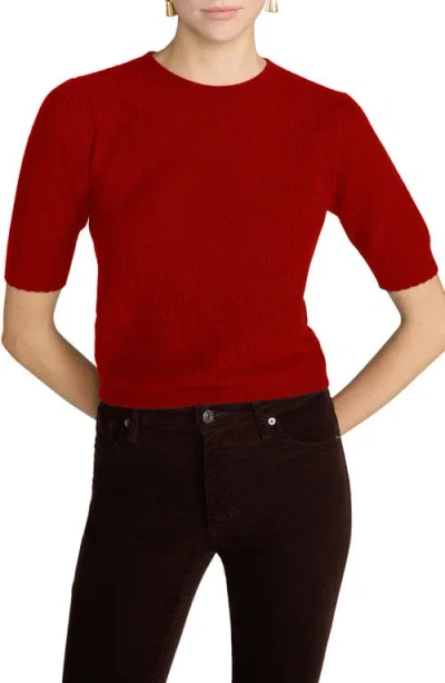 Frame The Gathered Honeycomb Cashmere Sweater In Paprika