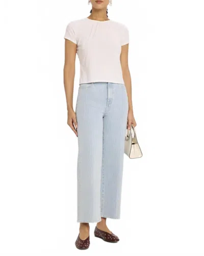 Frame The Gathered Tee In White In Multi