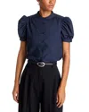 Frame The Gathered Top In Navy