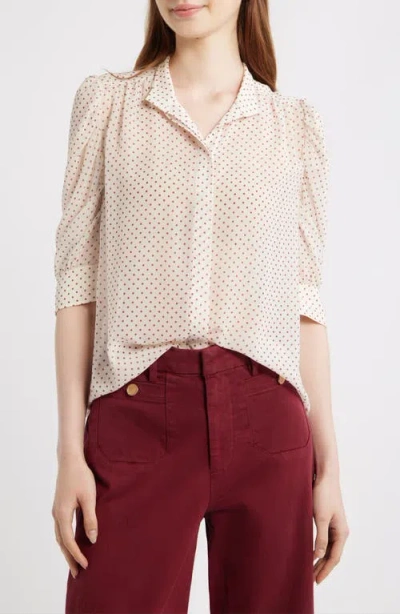 Frame The Gillian Polka Dot Shirt In Multi