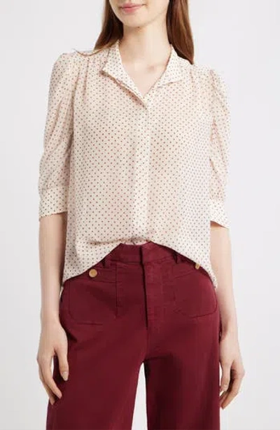 Frame The Gillian Polka Dot Shirt In Neutral