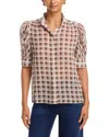 Frame The Gillian Silk Top In Multi