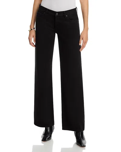Frame The Gray Mid Rise Relaxed Bootcut Jeans In Black