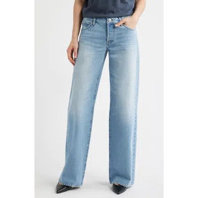 Frame The Gray Relaxed Bootcut Jeans In Blue