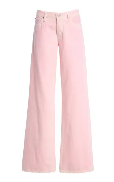 Frame The Gray Rigid Low-rise Flared-leg Jeans In Pink