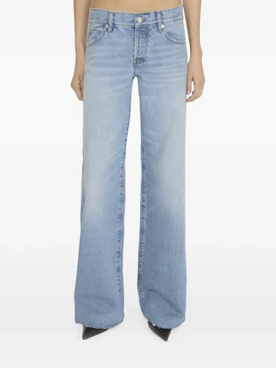Frame The Gray Wide-leg Jeans In Blue