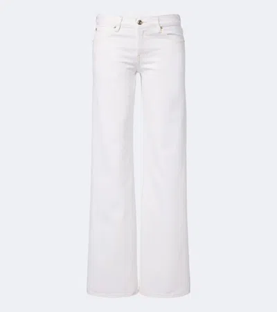 Frame The Gray Wide-leg Jeans In White
