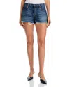 Frame The Hang Short Woman Denim Shorts Blue Size 31 Recycled Cotton In Blue