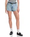 Frame The Hang Frayed Hem Denim Short In Swindle