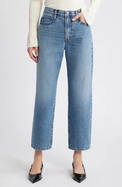 FRAME FRAME THE HANG HIGH WAIST ANKLE STRAIGHT LEG JEANS