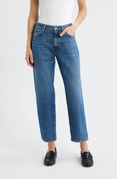 Frame The Hang High Waist Ankle Straight Leg Jeans In Blue