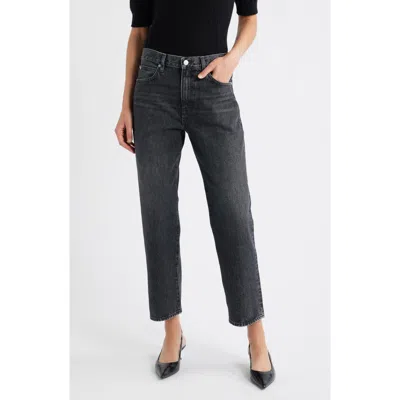 Frame The Hang High Waist Ankle Straight Leg Jeans In Gray