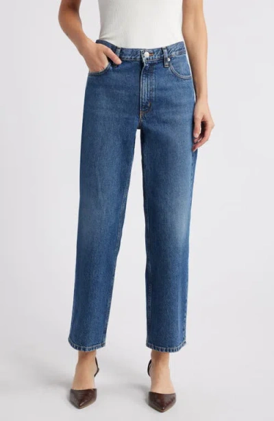 Frame The Hang High Waist Ankle Straight Leg Jeans In Homer