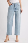 Frame The Hang High Waist Ankle Straight Leg Jeans In Johanna
