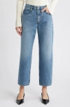 Frame The Hang High Waist Ankle Straight Leg Jeans In Seattle