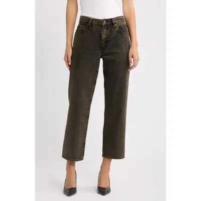 Frame The Hang High Waist Straight Leg Jeans In Dune Oxide