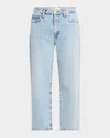 Frame The Hang High Waist Ankle Straight Leg Jeans In Johanna