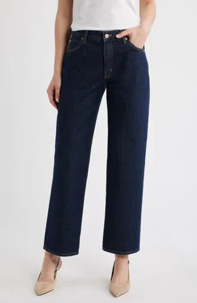 Frame The Hang Long Straight Leg Jeans In Rinse