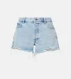 Frame Brigette Womens Released Hem Denim Cutoff Shorts In Blau