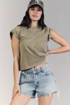 Frame The Hang Mid-rise Denim Shorts In Blue