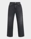 Frame The Hang Mid-rise Jeans In Black