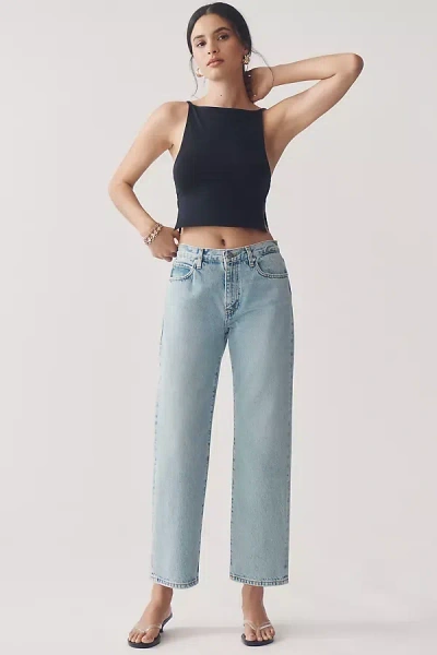 Frame The Hang Mid-rise Relaxed Jeans In Blue
