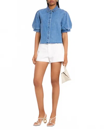 Frame The Hang Mid-rise Relaxed Short In White