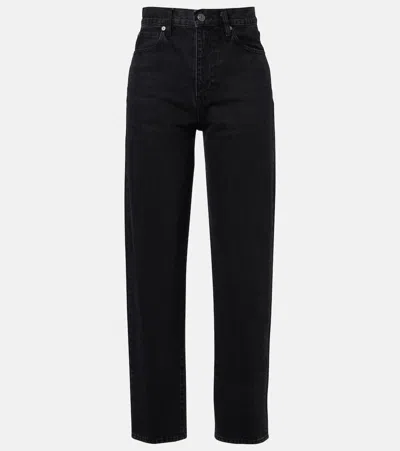 Frame The Hang Mid-rise Straight Jeans In Blue