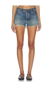 Frame The Hang Short Woman Denim Shorts Blue Size 31 Recycled Cotton In Blue