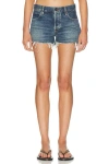 Frame The Hang Short Woman Denim Shorts Blue Size 31 Recycled Cotton In Blue