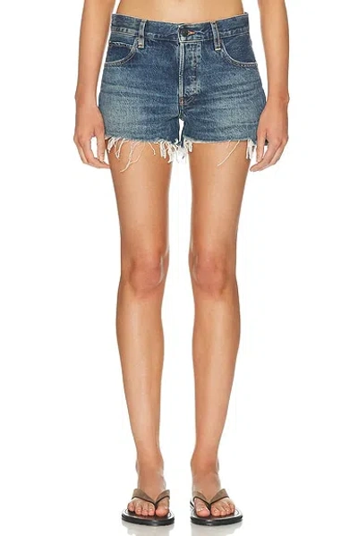 Frame The Hang Short Woman Denim Shorts Blue Size 31 Recycled Cotton