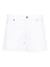 Frame Womens White The Hang Mid-rise Denim Shorts